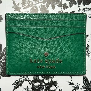 Brand New Kate Spade Staci Small Slim Cardholder – Green Bean